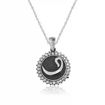 Gümüş Vav Harfi Bayan Kolye