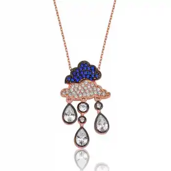 Gümüş Yağmur Bulutu Kolye