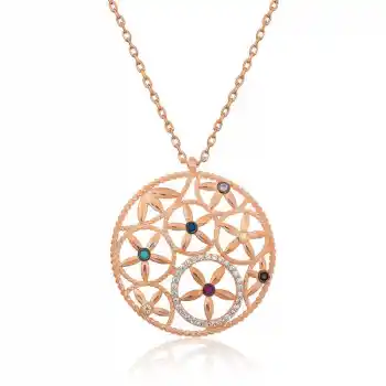 ​​​Gümüş Yaşam Çiçeği Kolye