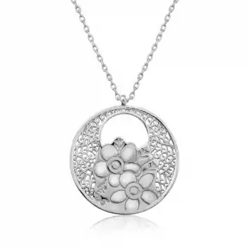 Gümüş Yaşam Çiçeği Kolye