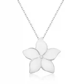 Gümüş Yasemin Çiçeği Kadın Kolye