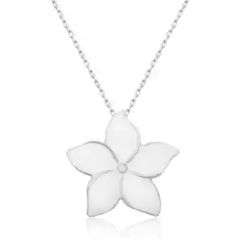 Gümüş Yasemin Çiçeği Kadın Kolye
