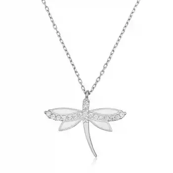 Gümüş Yusufçuk Bayan Kolye