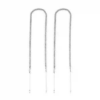 Gümüş Zincirli Küpe