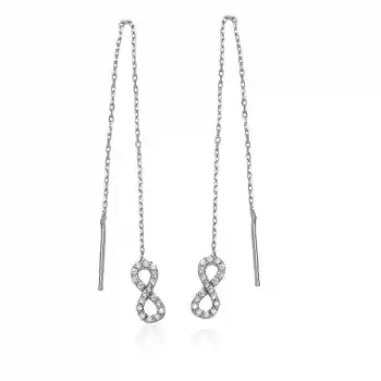 Gümüş Zincirli Sonsuzluk Küpe