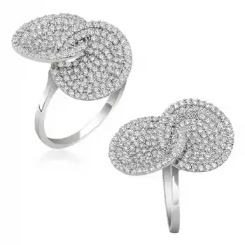 Gümüş Zirkon Taşlı Bayan Yüzük