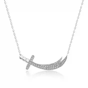 Gümüş Zülfikar Kılıcı Kadın Kolye