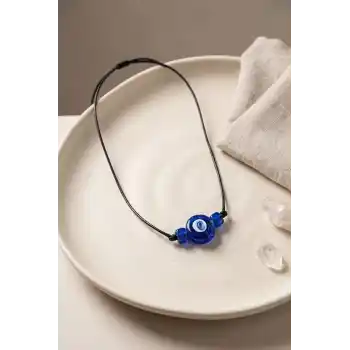 Handmade Bohem Mavi Nazar Kolye