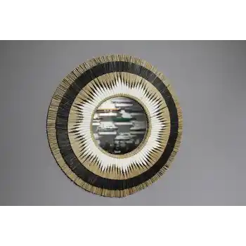 Hasırlı Duvar Aynası 3Natural-14