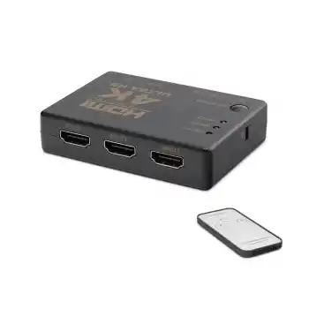 Hdmi Switch 4K Kumandalı 3 In 1 Out - Siyah HDX1308