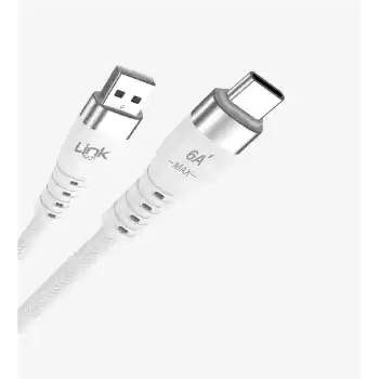 K654 Premium 120W Örgülü Metal Başlı Tip-C Şarj Kablosu