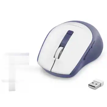 Kablosuz Mouse 600/1600 Dpi - Beyaz Lacivert HDX3408B