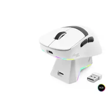 Kablosuz Rgb Mouse Şarj Standlı - Beyaz MF1216W