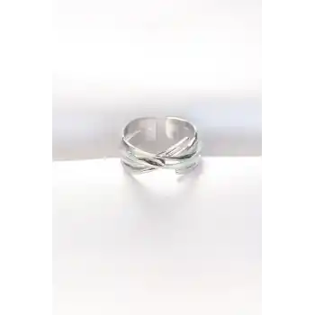 Kalın Silver Renk Ayarlanabilir Yüzük