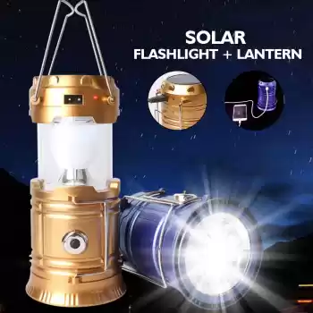 Kamp Feneri Güneş Enerjili Şarjlı Led Lamba (5069)