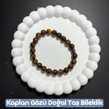 Kaplan Gözü Doğal Taş Bileklik