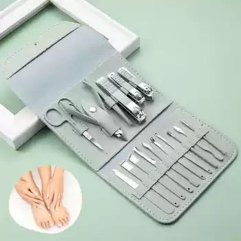 Kendiliğininden Çantalı Seyahat Tipi 16 Parça Manikür Pedikür Seti (5069)