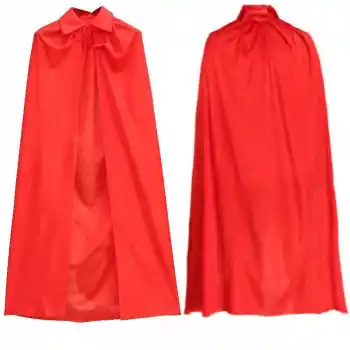 Kırmızı Renk Yakalı Pelerin 120 cm