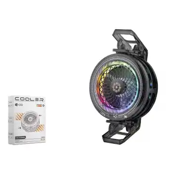 Klipsli Telefon Soğutucu Fan Rgb Isı Göstergeli Siyah TH29