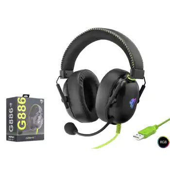 Kulaklik Usb Rgb 7.1 - Si̇yah/Yeşi̇l G886