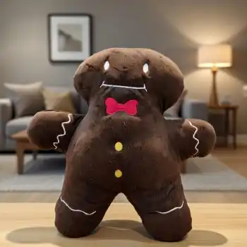 Kurabiye Adam Figürlü Peluş Yastık
