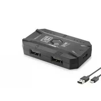 M1 Pro Mobil Oyun Klavye Mouse Dönüştürücü Adaptör Bluetooth 5.0 Type-C Siyah