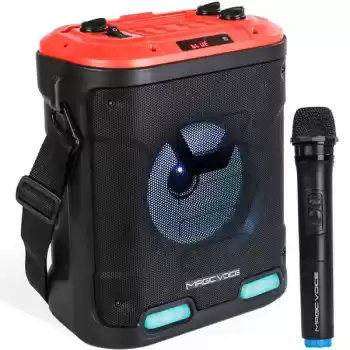 MAGICVOICE MV-6005 VHF EL MİK-USB/SD/BT30 WATT IŞIKLI TAŞINABİLİR ŞARJLI  SEYYAR ANFİ (5069)