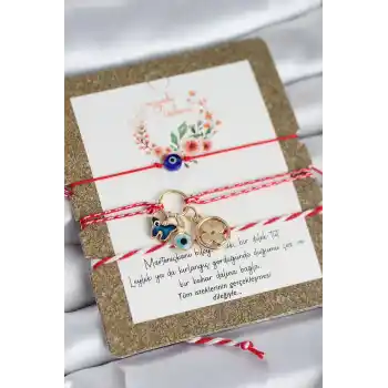 Marteniçka Bileklik 3lü Kelebek ve Yonca Model