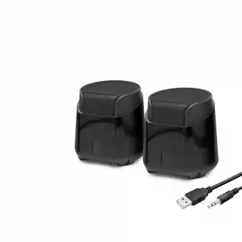 Masaüstü Hoparlör 1+1 USB + 3.5mm - Siyah HD6024
