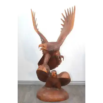 Maun Ağacı El Oyması 2Li Kartal Figürü 4Ratnı-29