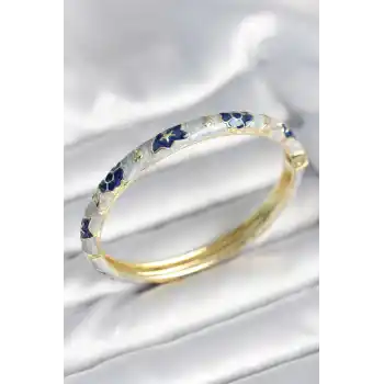 Mavi Renk Detaylı Mineli Kelepçe