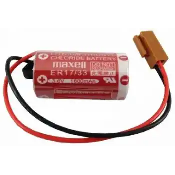 Maxell ER17/33 3.6V 2/3A Size Pil - Kahverengi Soket