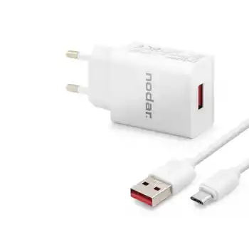 Micro Usb Hızlı Şarj Seti 12W 2.4A Usb Adaptörlü - Beyaz ND1004