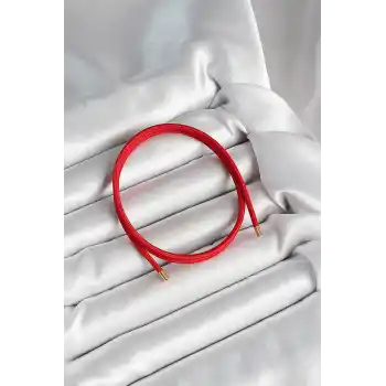 Mıknatıslı  Koyu Kırmızı Renk Sarmal Kadın Bileklik