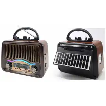 Nostaljik Tasarım Bluetooth / USB / SD Kartlı Taşınabilir Şarjlı Radyo RT-772