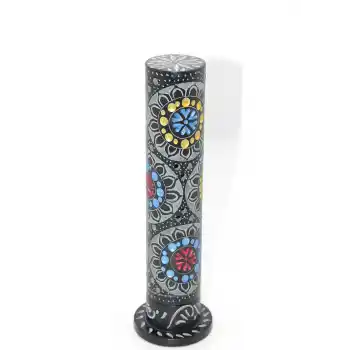 Obsidian Taşı İşlemeli Kule Tütsülük Ksk2212