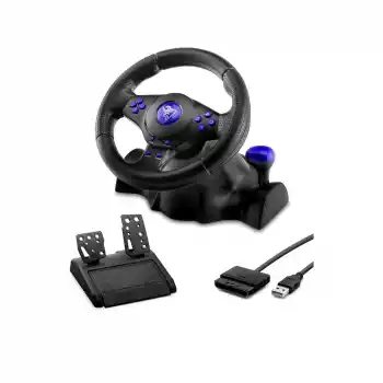 Oyuncu Direksiyon Seti 180° 3In1 Ps3/Ps2/Pc Siyah VW9803