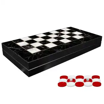 Özel Tasarlanmış Mermer Desenli Tavla