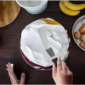 Paslanmaz Çelik L Tipi Pastacı Spatulası – Krema Düzeltme ve Pasta Şekillendirme Bıçağı