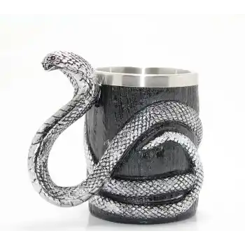 Paslanmaz Çelik Yılan Tasarımlı Kupa Bardak ALK1019