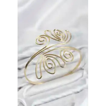 Pazu Bileklik Gold Renk Pirinç Bohem Model