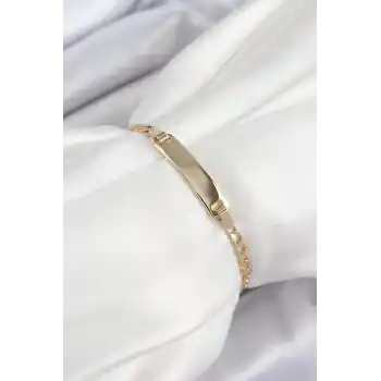 Pirinç Dikdörtgen Model Gold Renk Xuping Bebek Künyesi