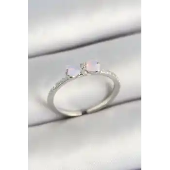 Pirinç Fiyonk Figürlü Zirkon Taşlı Gold Renk Ayarlanabilir Kadın Yüzük