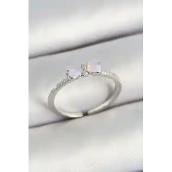 Pirinç Fiyonk Figürlü Zirkon Taşlı Gold Renk Ayarlanabilir Kadın Yüzük