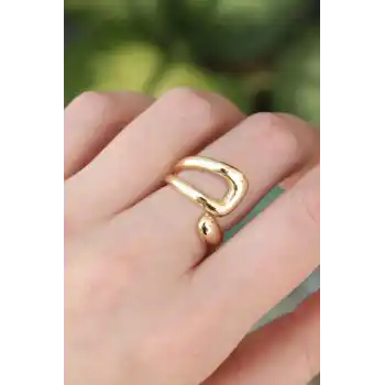 Pirinç Gold Renk Ayarlanabilir Yüzük