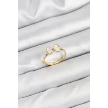 Pirinç Gold Renk Fiyonk Model Kadın Yüzük