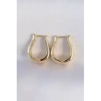 Pirinç Gold Renk İçi Boş Gül Küpe