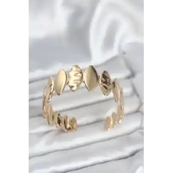 Pirinç Gold Renk Parçalı Model Kadın Bileklik