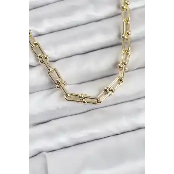 Pirinç Gold Renk Tifani Model Kadın Kolye