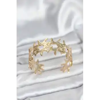 Pirinç Gold Renk Vintage Kadın Bileklik